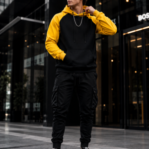 Urban Contrast Pullover Hoodie